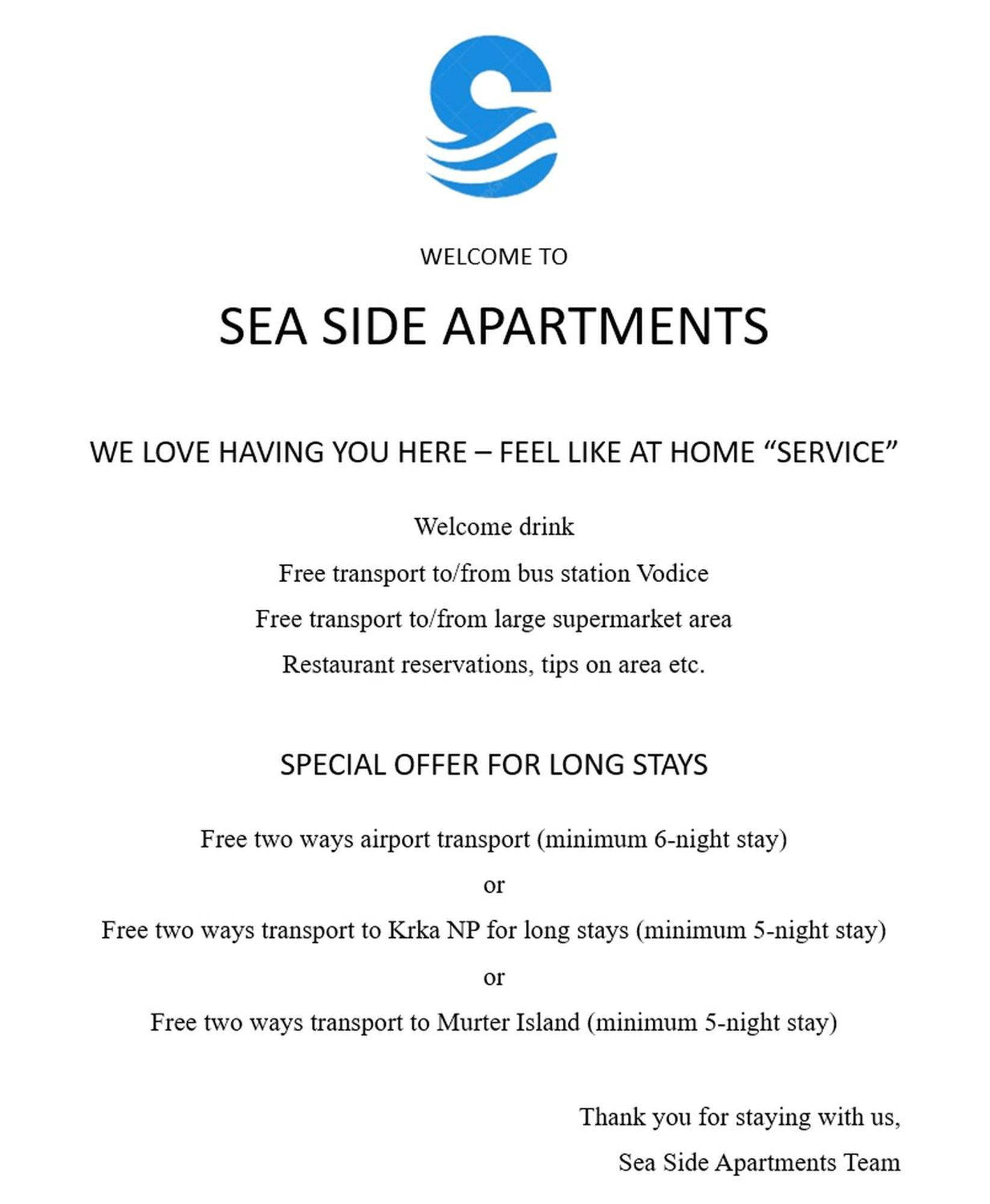 Sea Side Apartments Vodice Bagian luar foto